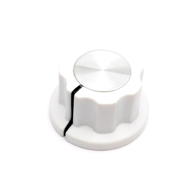 KNOB, FLUTED MXR STYLE, 15.5X11.5MM, CREAM