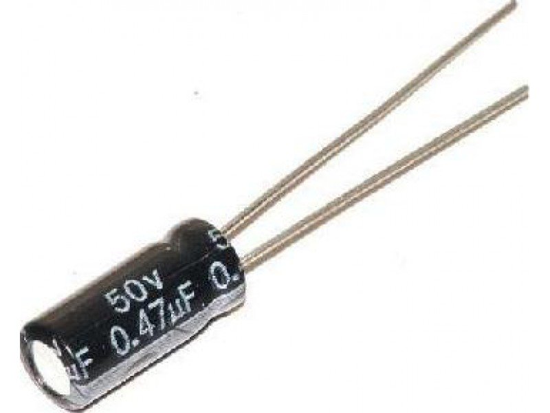 0.47uF 50V Radial Electrolytic Capacitor (5pcs) - leetechbd