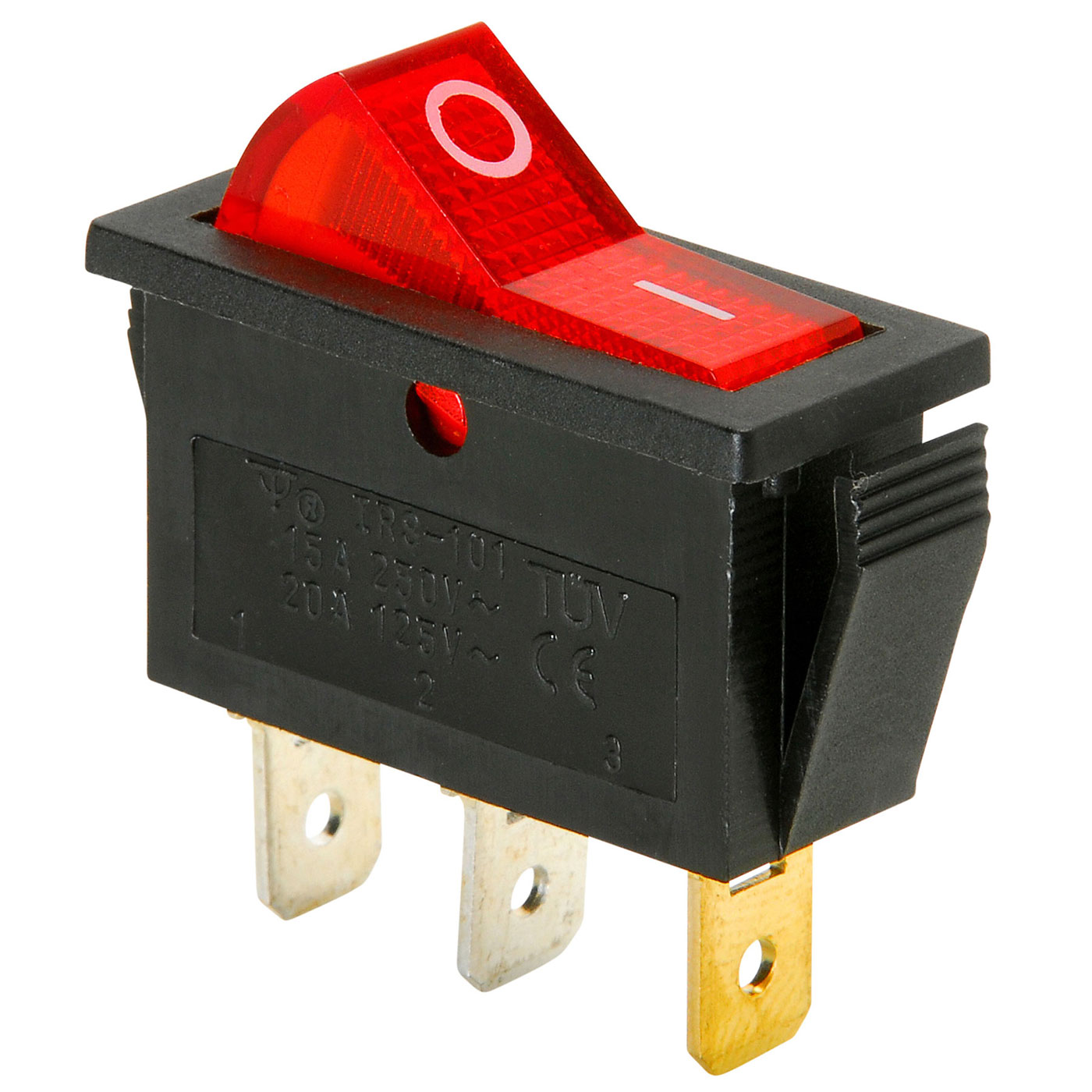 Red Rocker Switch Basic SPST - leetechbd