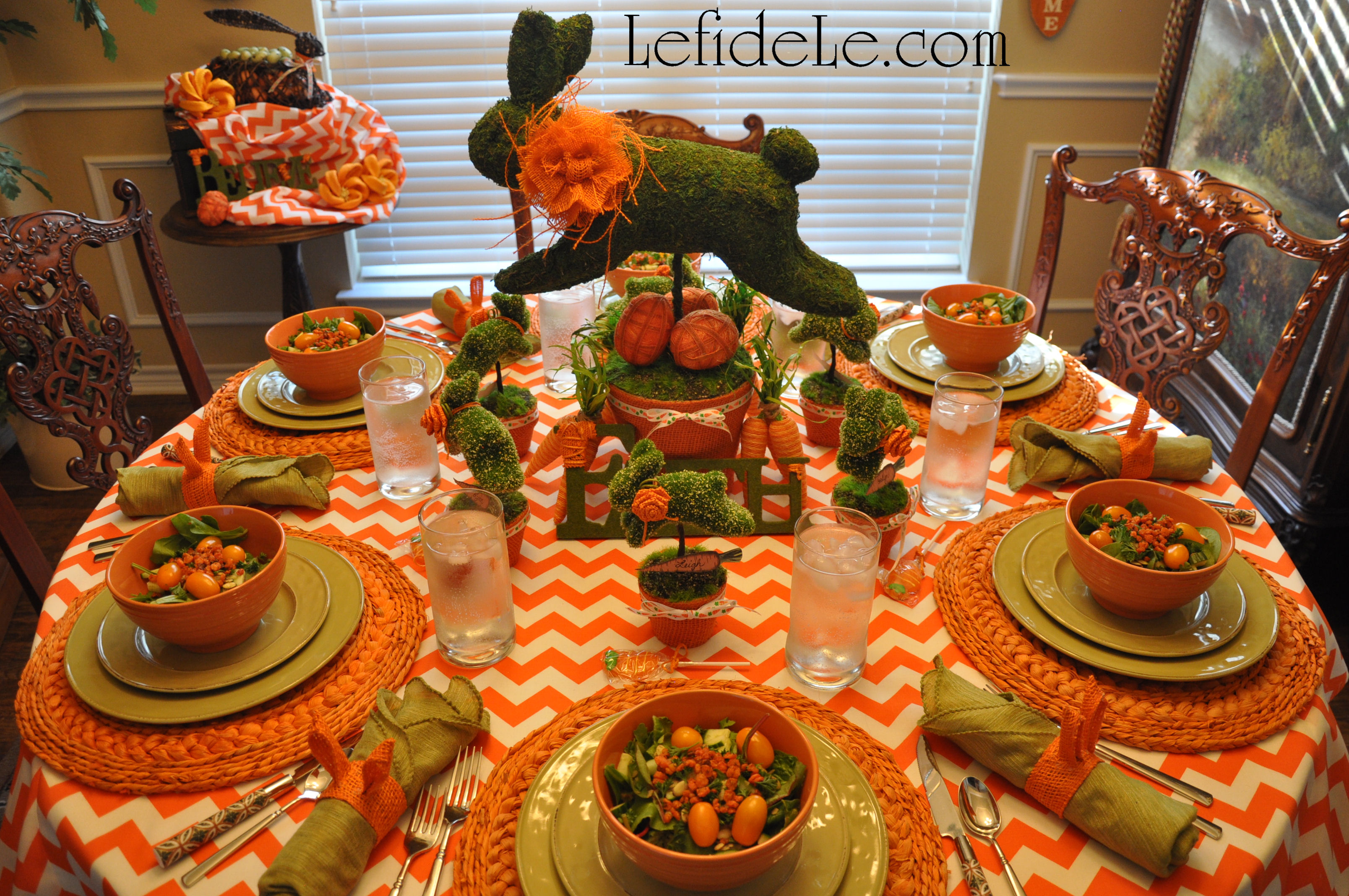 Leaping Bunny Topiary Spring Indoor Garden Party Décor Ideas for Easter