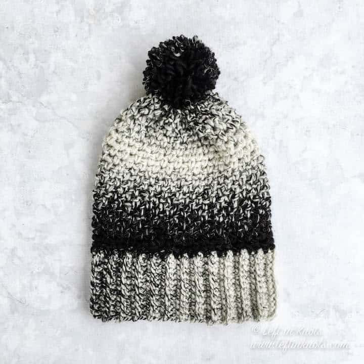 Cookies and Cream Hat A Free Crochet Pattern Left in Knots