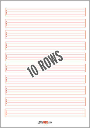 Blank Guitar Tab Sheets (Free & Printable)