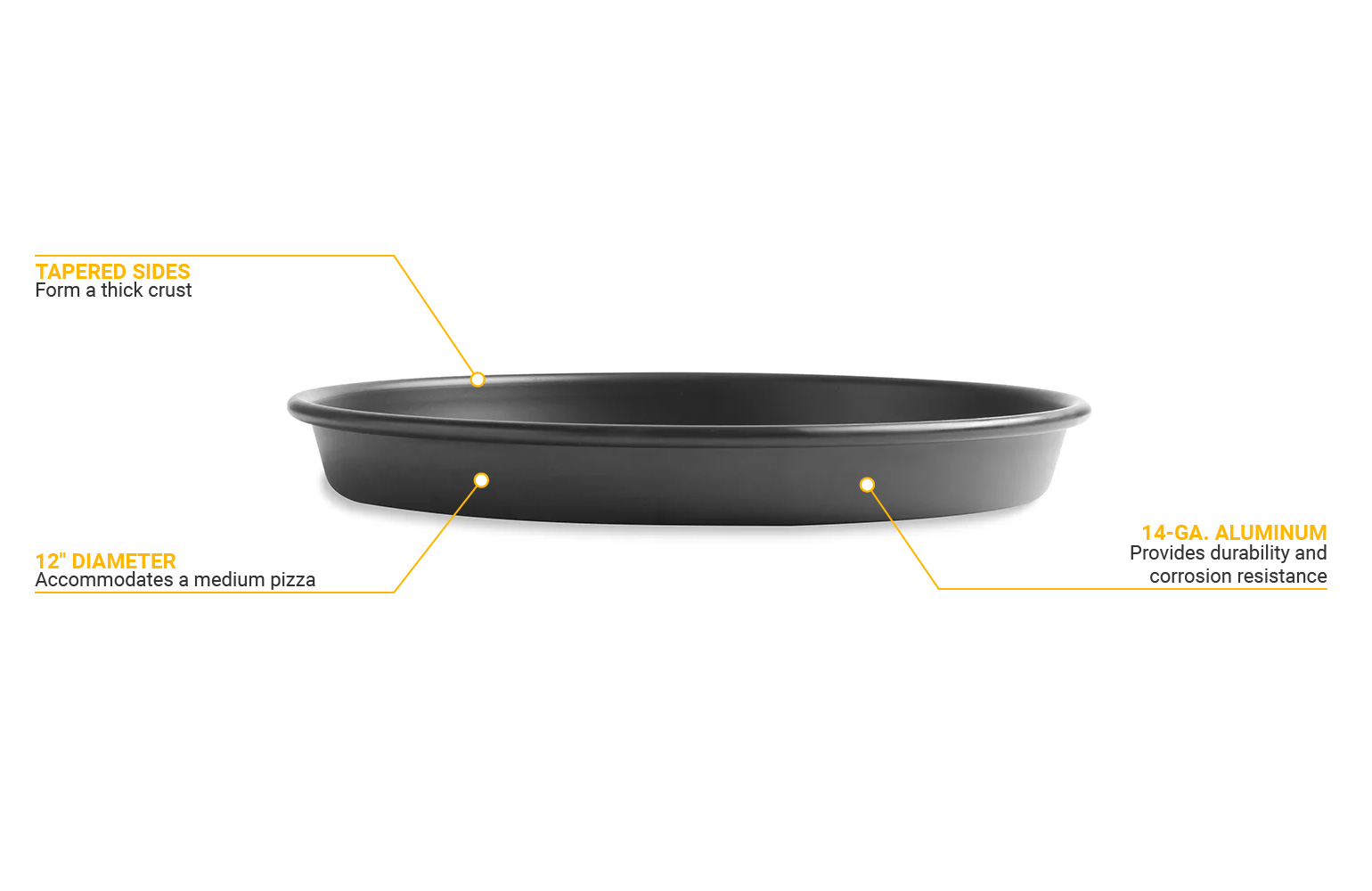 Vollrath 6712HC 12" Round Deep Dish Pizza Pan, Aluminum