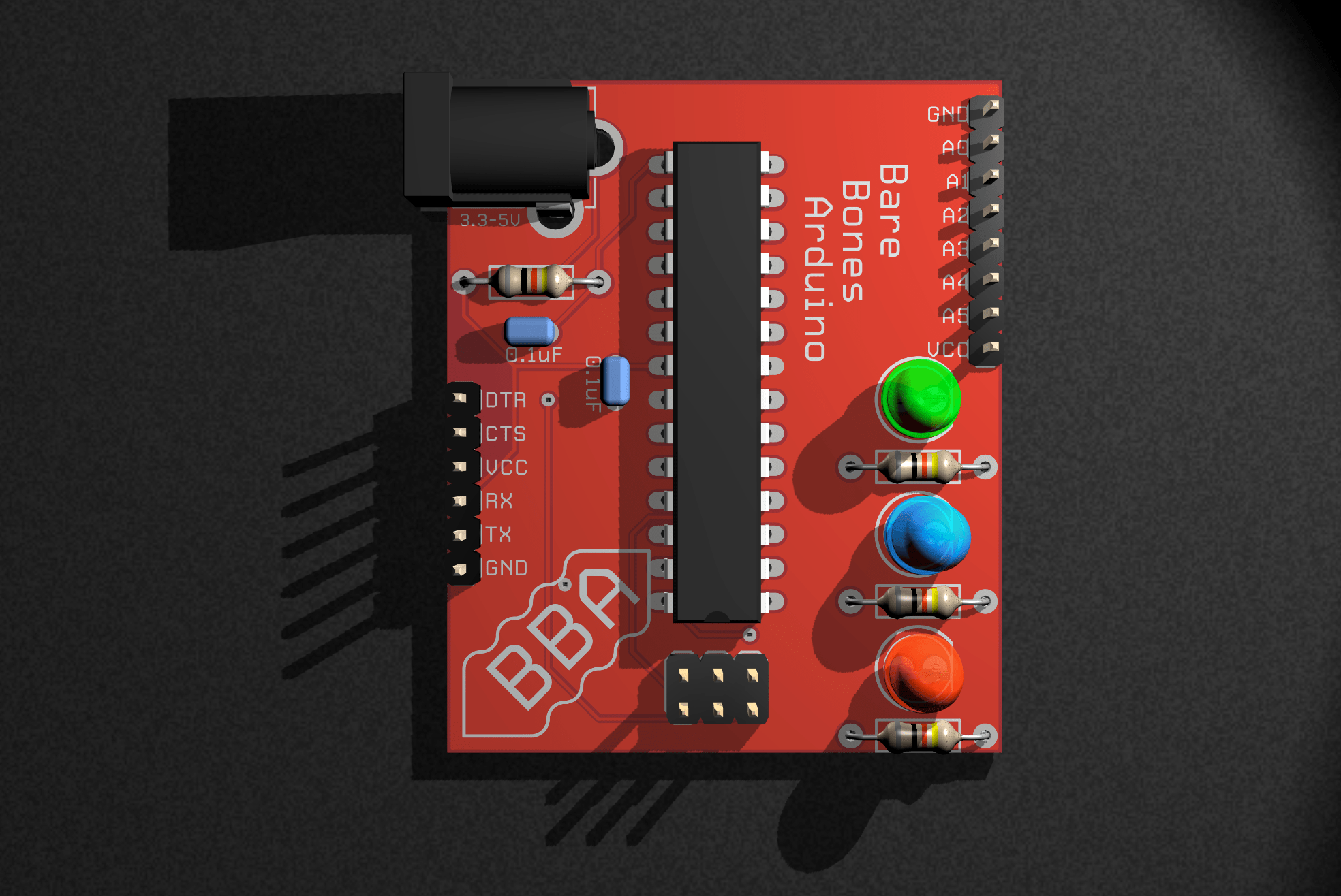Bare Bones Arduino Copper Visualize, Analyse and Finalize your PCB