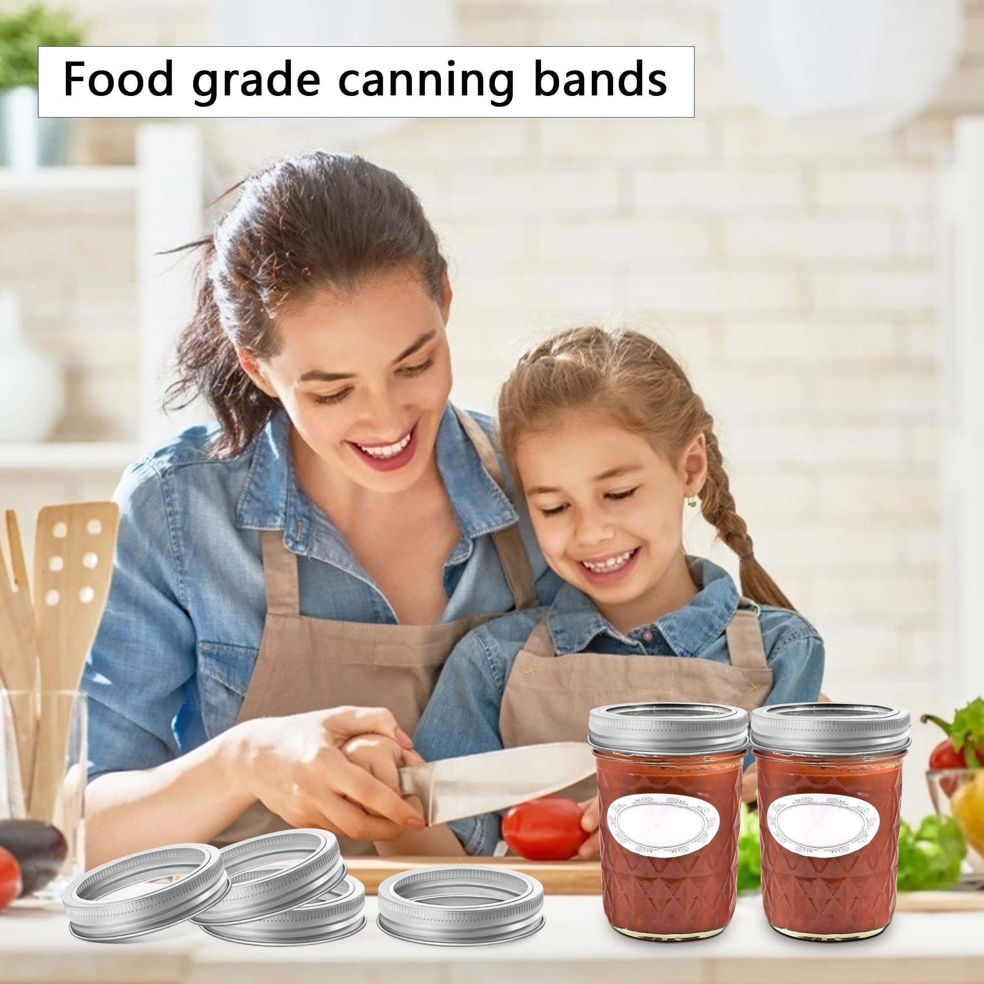 WideMouth 86mm Canning Rings for Glass Mason Jars 48 Pack (SHIPS IN