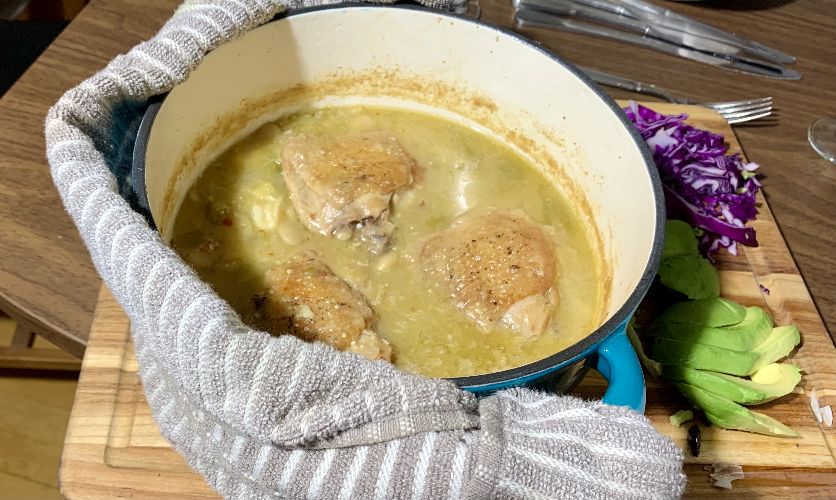 Chicken Thigh and Tomatillo Braise TC.Farm Fine Food Sustainably Raised