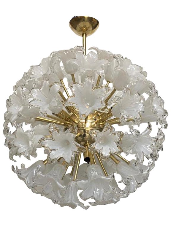 Murano Flower Glass Sputnik Chandelier Legacy Antiques