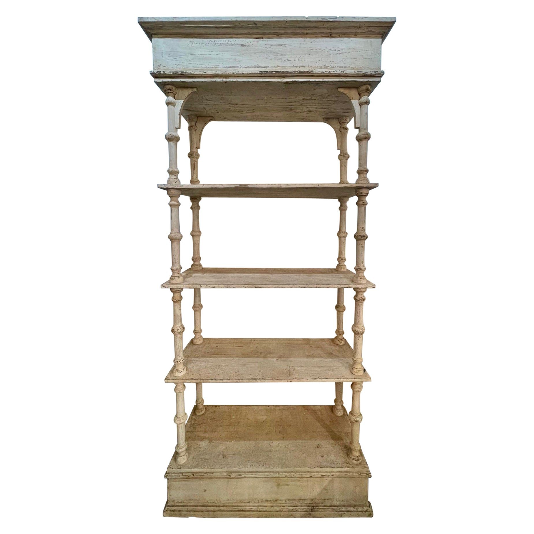 Vintage Carved and Painted Display Shelf from Italy Legacy Antiques