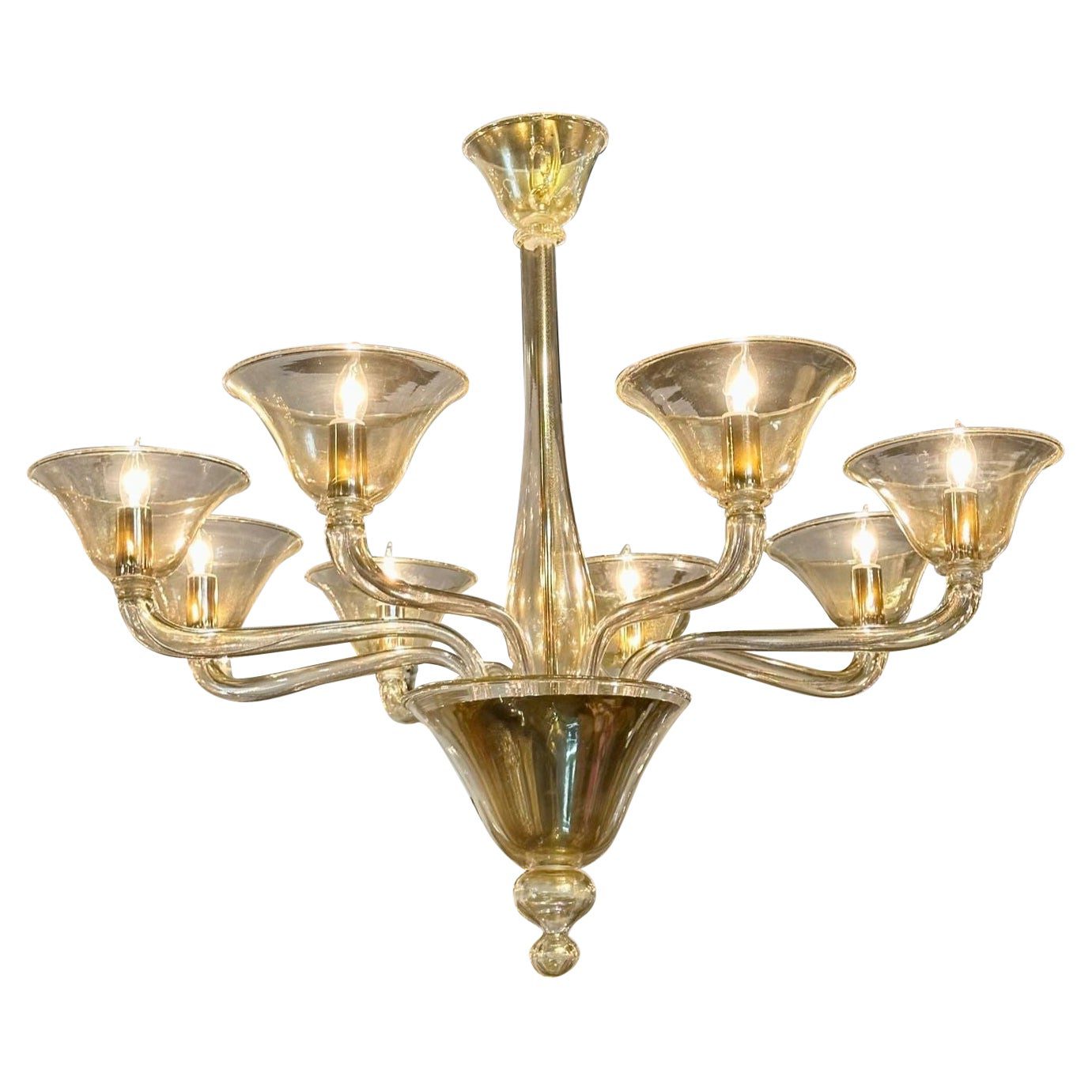Gold Murano Glass Chandelier Legacy Antiques