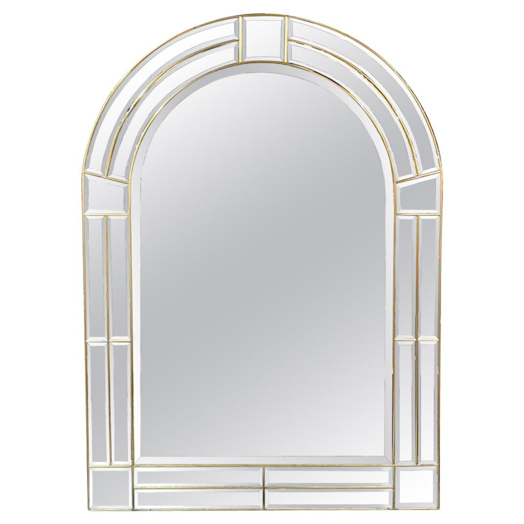 Italian Arched Brass Mirror Legacy Antiques