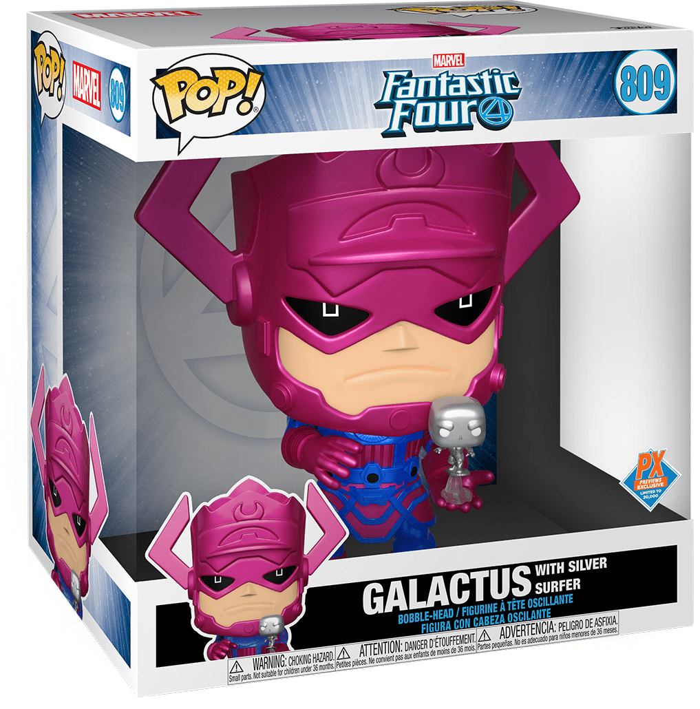 Funko Pop! Fantastic Four Galactus with Silver Surfer Metallic PX