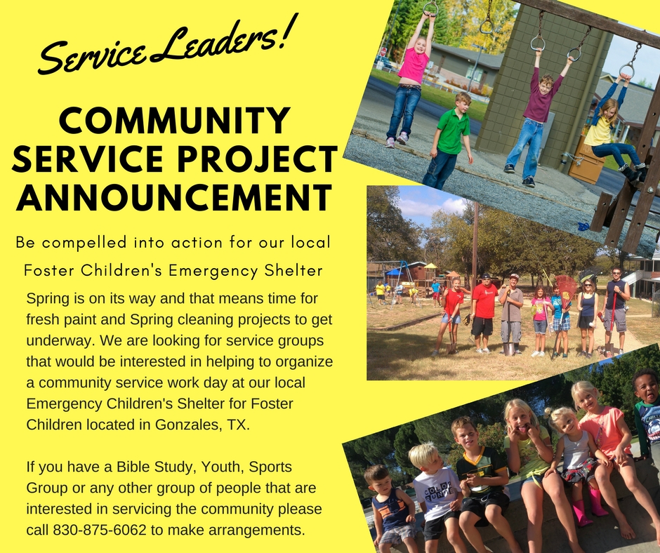 Community Service Project FamilyLink Kids at Legacy Ranch