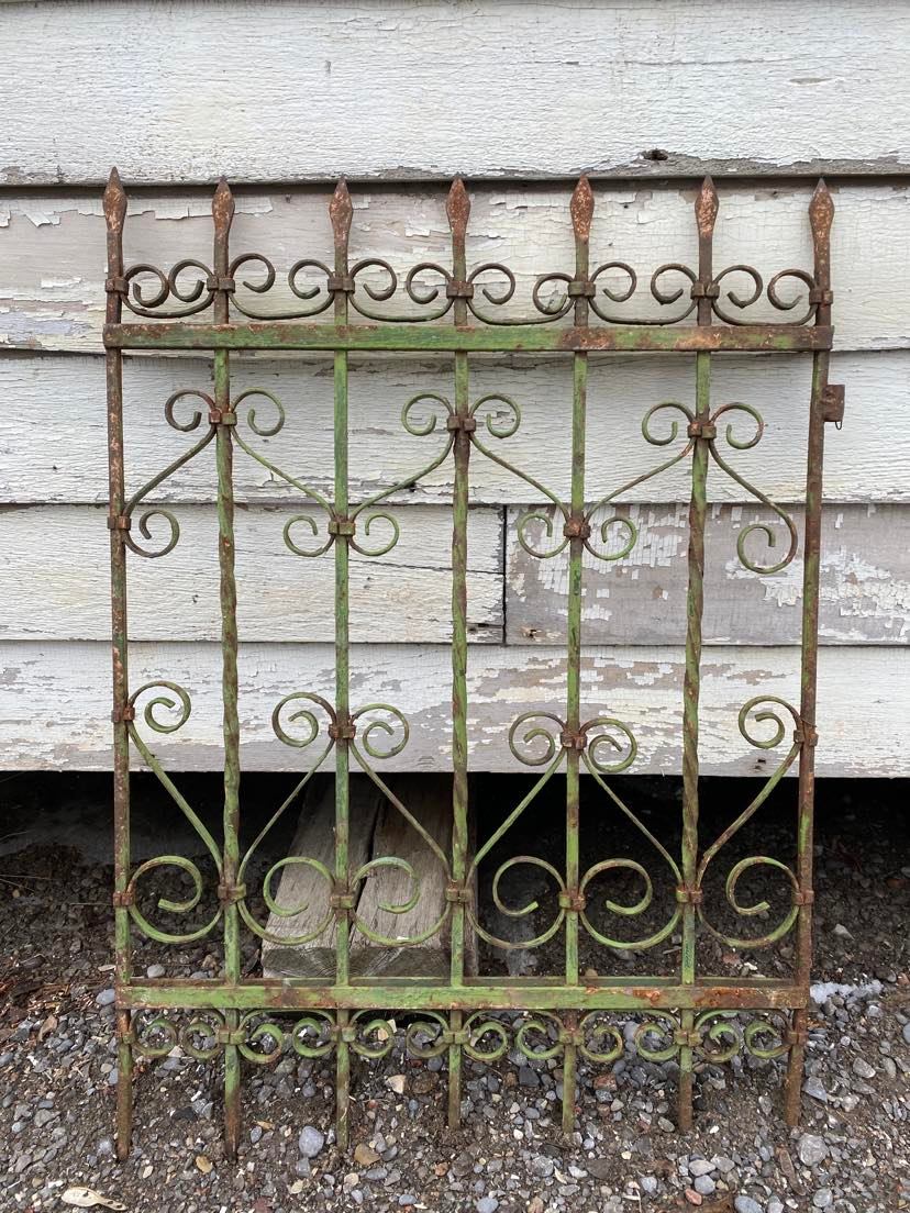IC4995 Antique Wrought Iron Gate Legacy Vintage Building Materials
