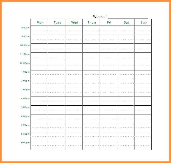 College Class Schedule Template 6+ Free PDF Documents.
