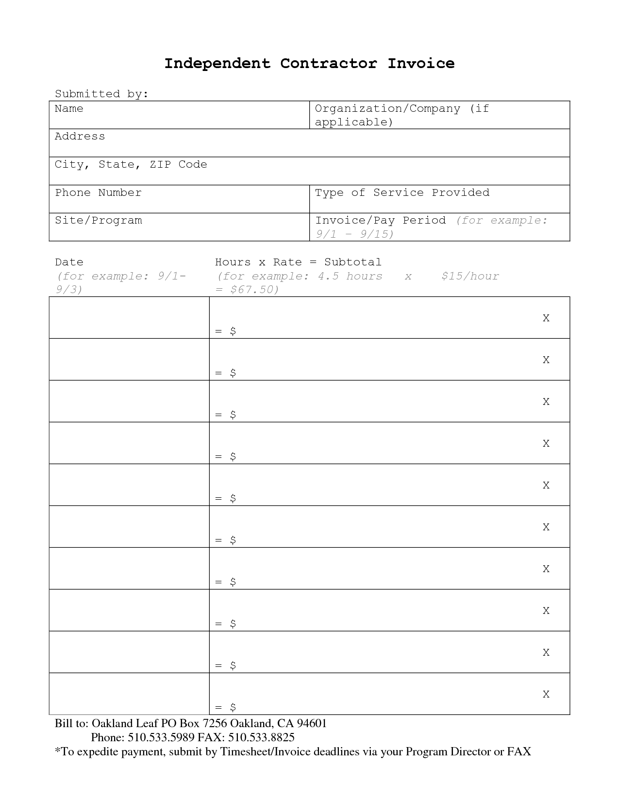 Excel Invoice Template Hourly Rate Cards Design Templates