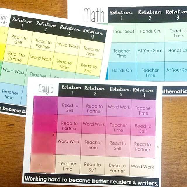 Class Rotation Schedule Template Cards Design Templates