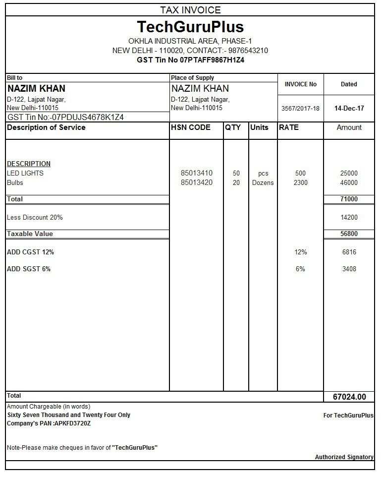 Malaysia Gst Tax Invoice Template Excel Download 10 Gst Invoice