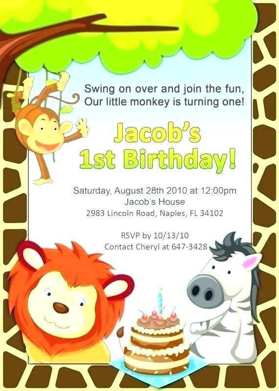 Zoo Birthday Invitation Template Free Cards Design Templates