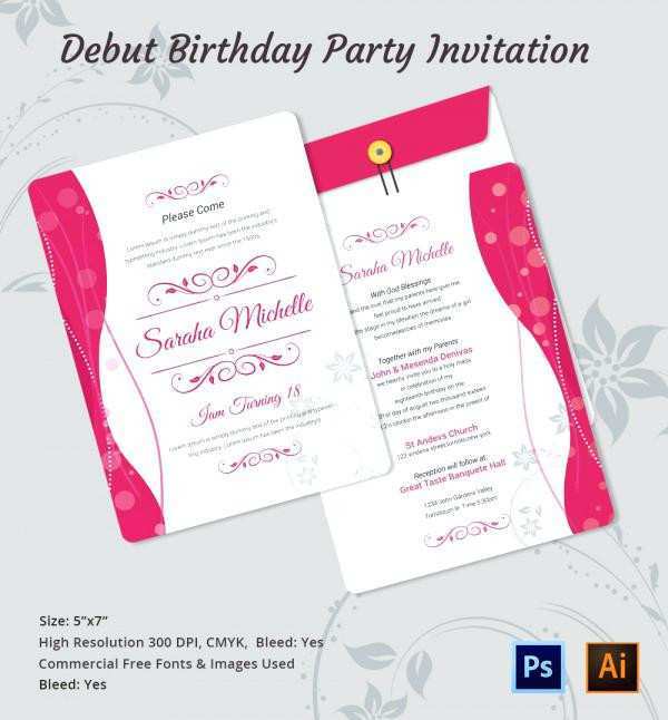 Sample Debut Invitation Card Content Alphabet A B C