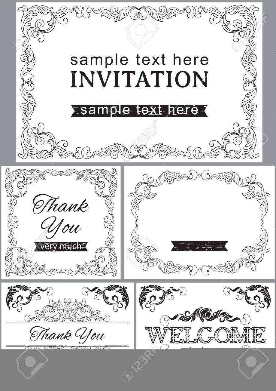 Invitation Card Border Samples Cards Design Templates