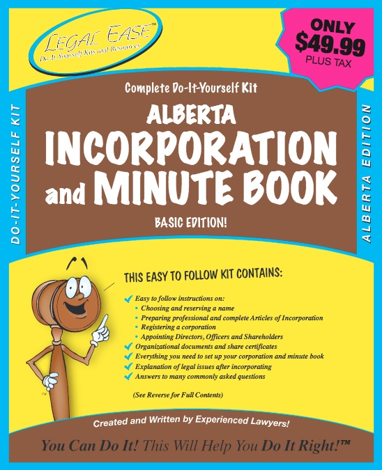 Alberta Incorporation and Minute Book The Legal Ease™