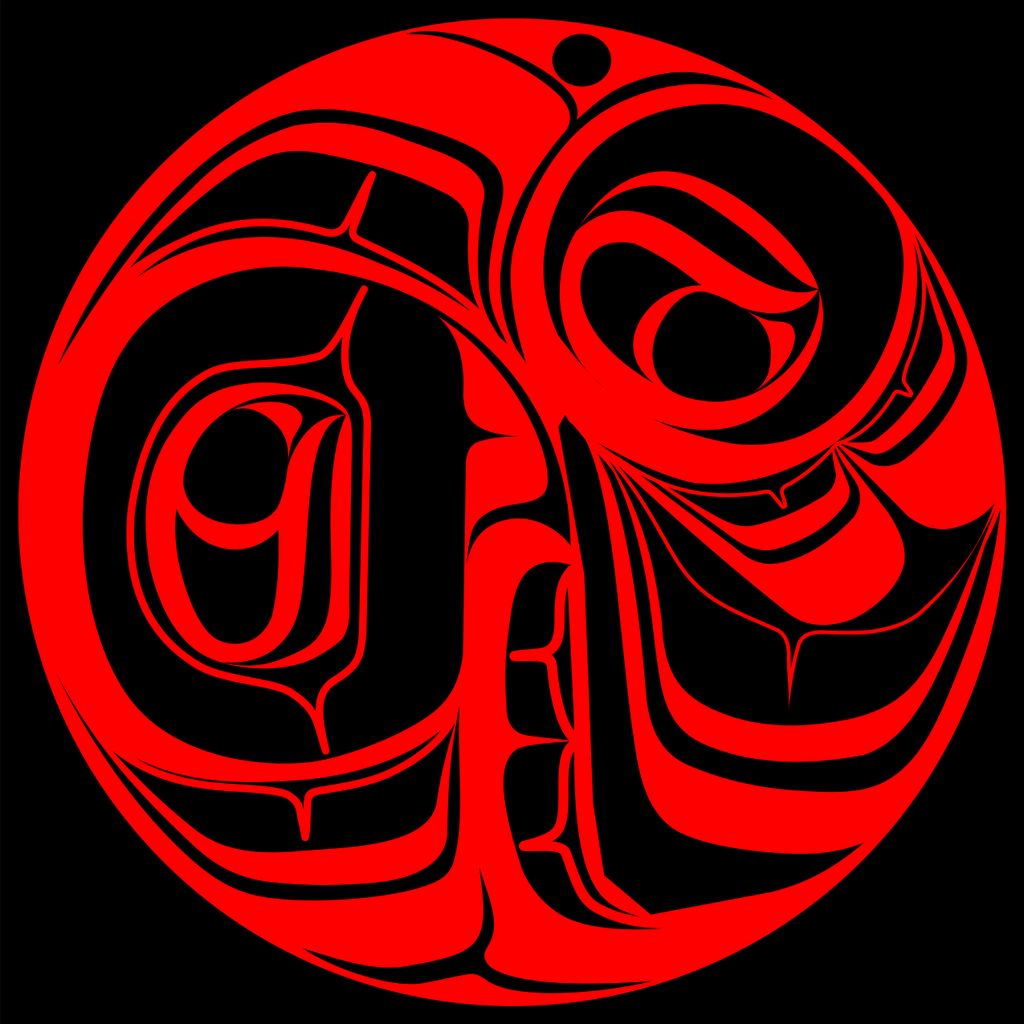 Red and black eagle Joni Cape Dress Le Galeriste Wearable Art Made