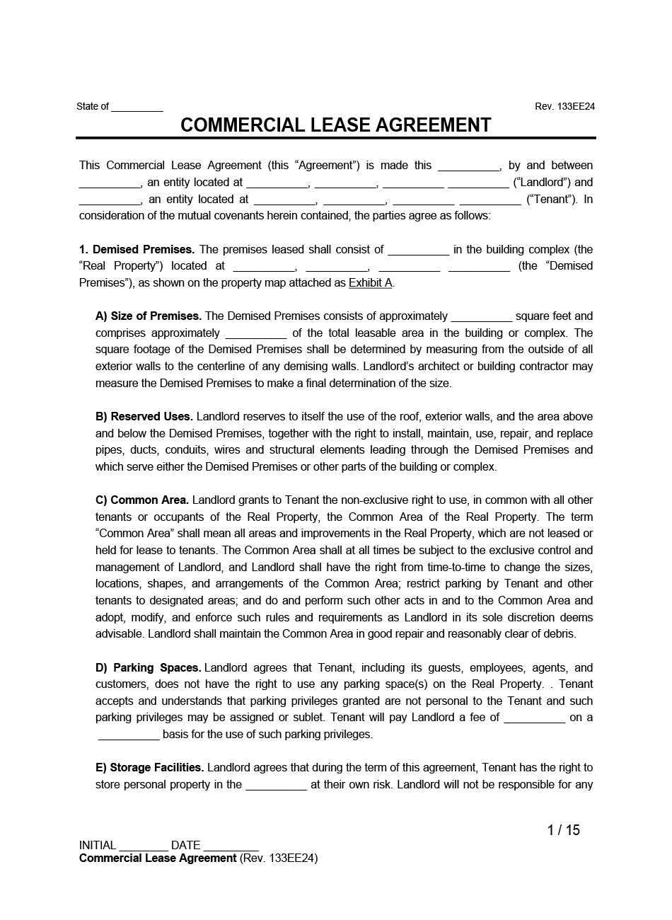 Building Lease Agreement Template