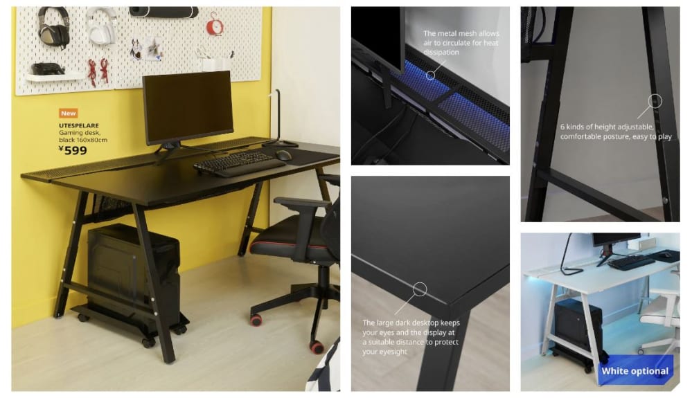 IKEA Asus ROG rivelata l'intera collezione dei mobili da gaming