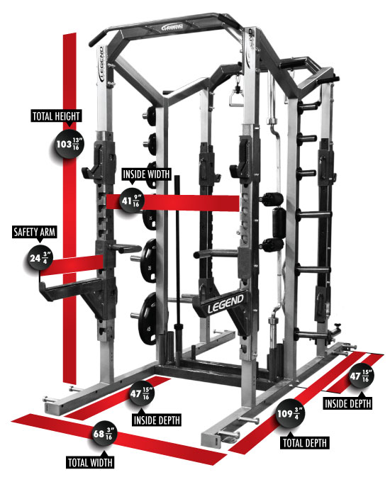 Pro Series DoubleSided Half Cage Legend Fitness Legend Fitness