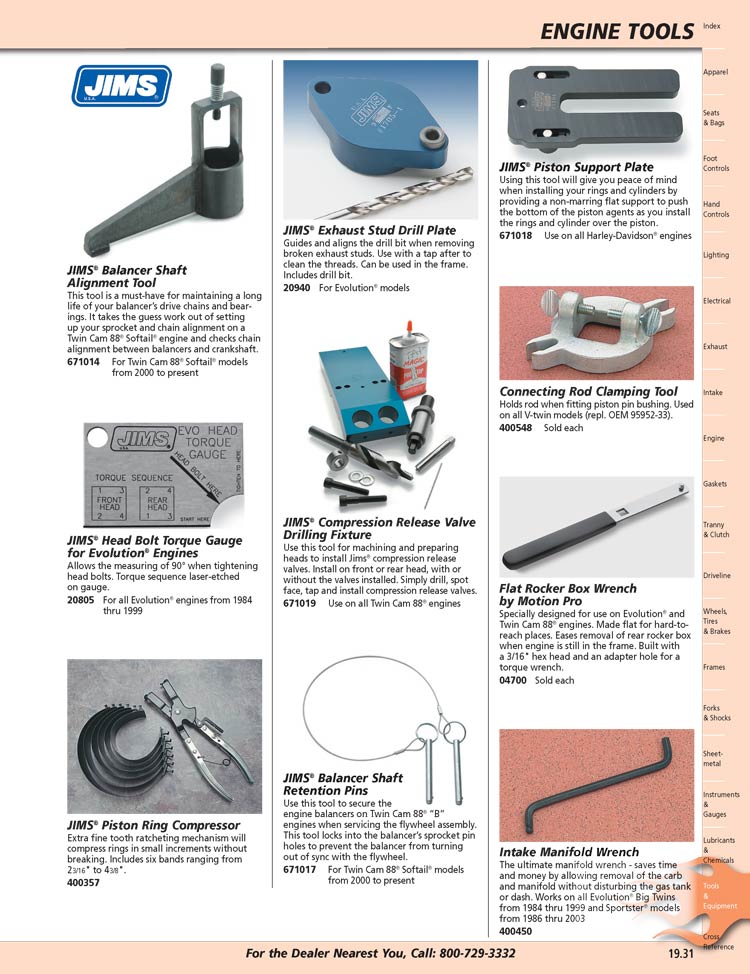 American Legend Motorcycles Specialty Tools for Engines