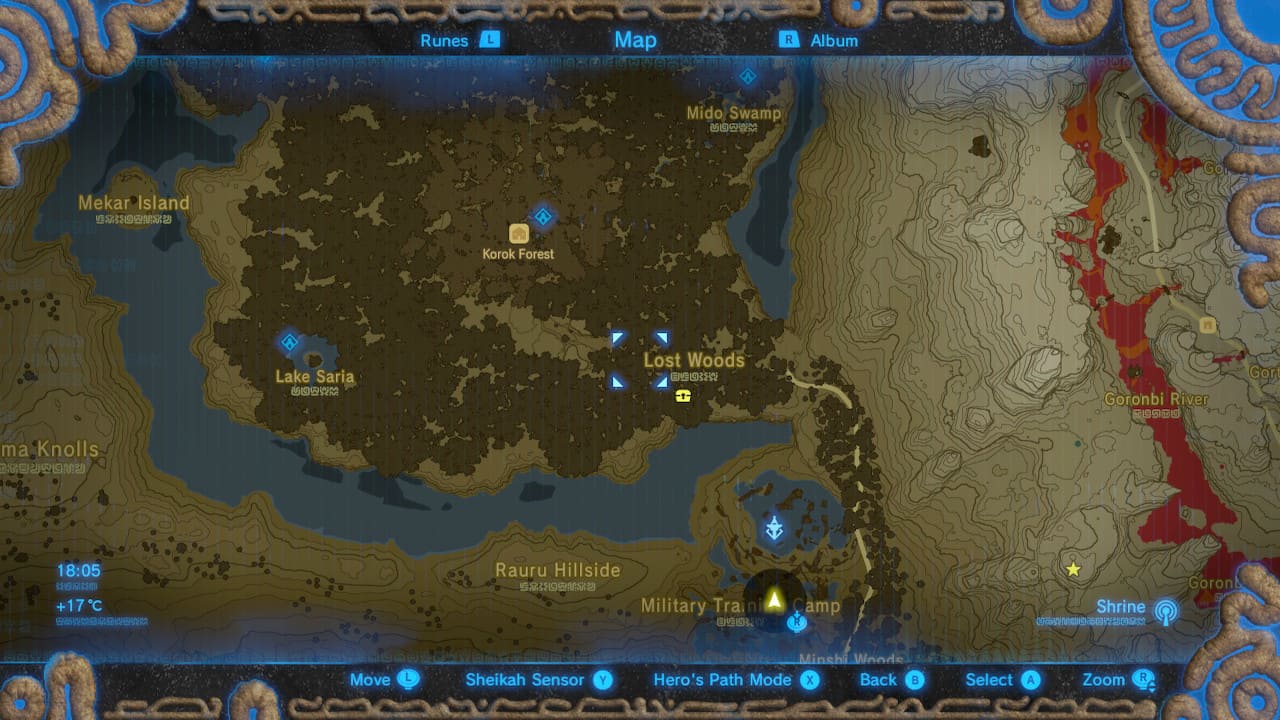 Lost Woods BOTW Guide Great Hyrule Forest Guide Legends of Z