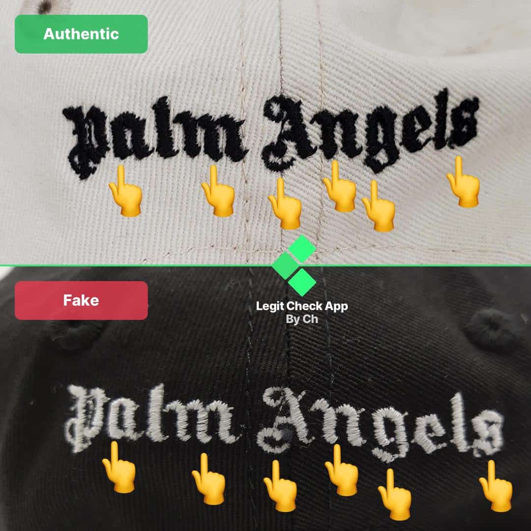 How To Spot Fake Palm Angels Caps Fake Vs Real Palm Angels Cap