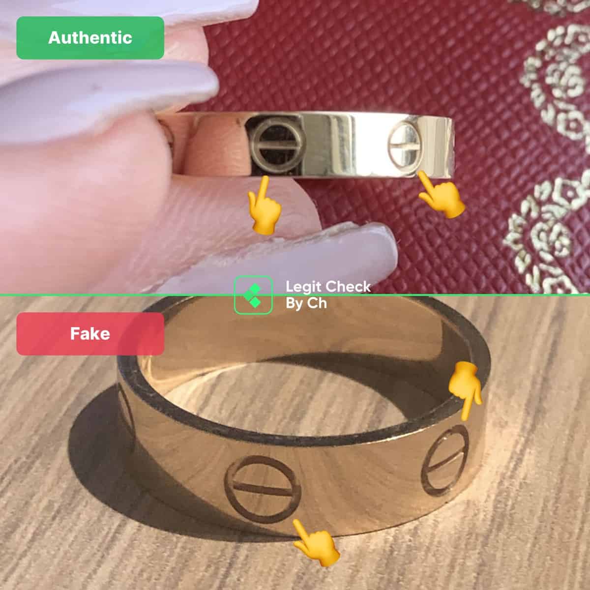 How To Spot Fake Cartier Love Rings Authenticity Check Guide Legit Check By Ch