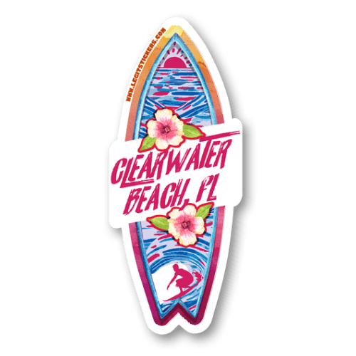 Surfboard Shape Clearwater Beach Legit Stickers