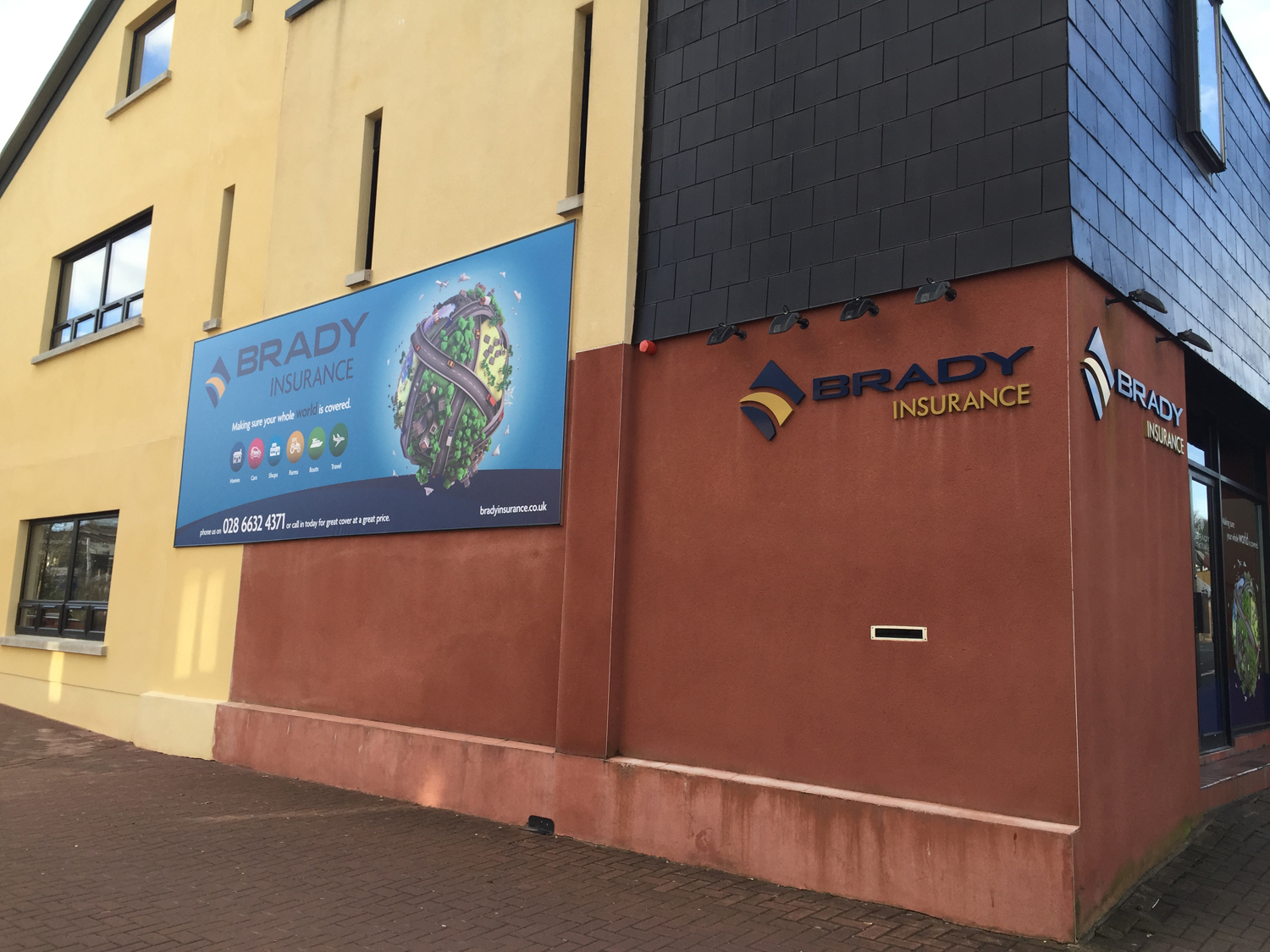 New Signage and Window Graphics for Brady Insurance LE Graphics