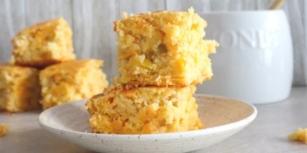 Cheesy Green Chili Cornbread Recipe Lehi Mills