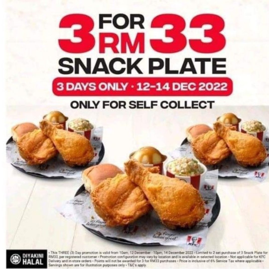 KFC offers RM33 discount for 3 sets! Leh Leo Radio News