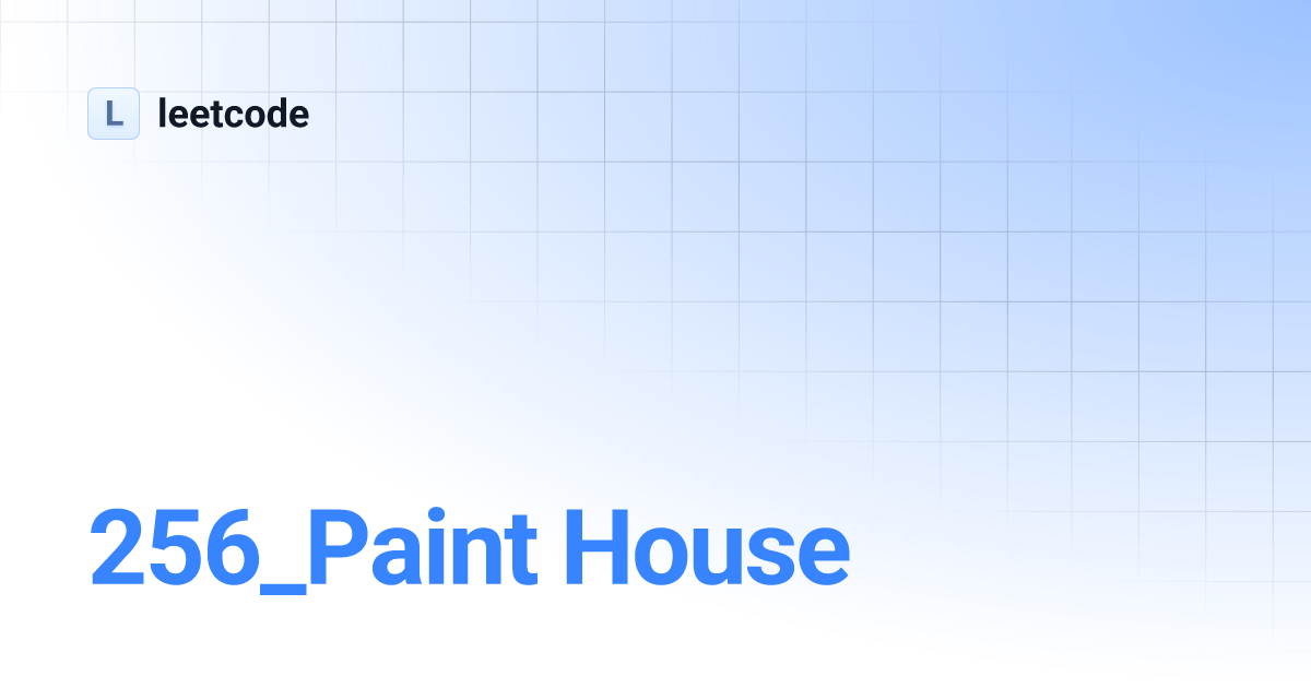 256_Paint House leetcode