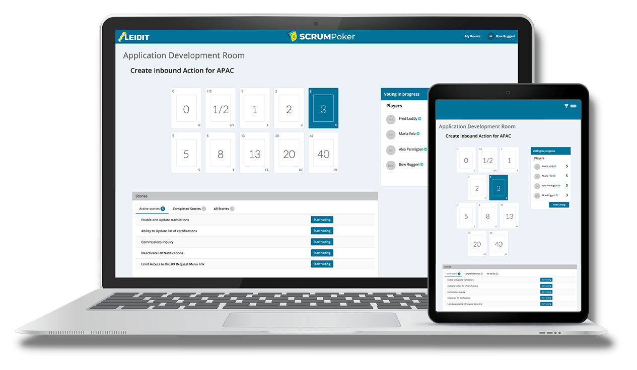 ScrumPoker LEIDIT's Planning Poker ServiceNow application for Scrum Teams