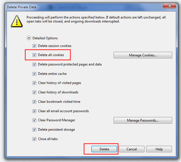 Wie lösche ich meine Cookies in Opera?