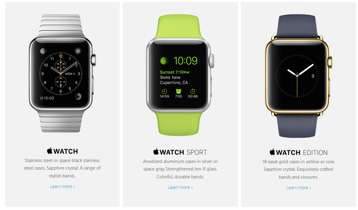 Apple Watch Details Pricing from 349 to 17,000