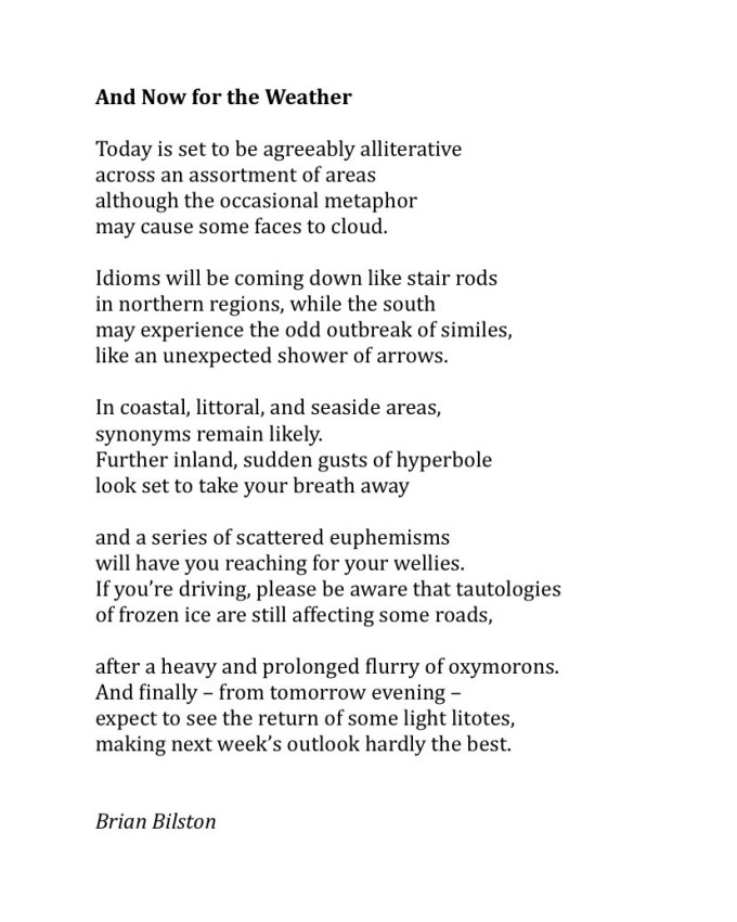 And now for the weather Later On