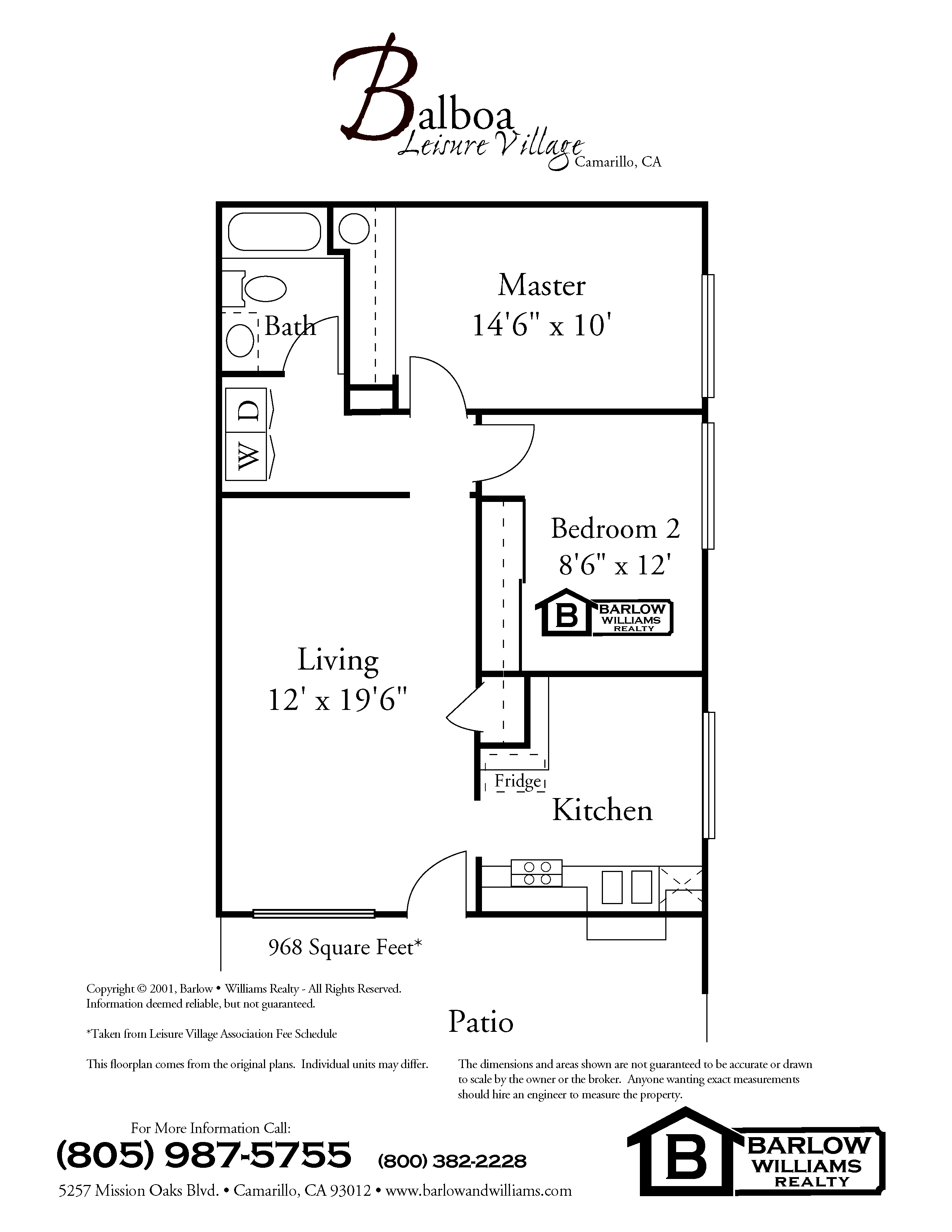 Leisure Village Camarillo Floor Plans