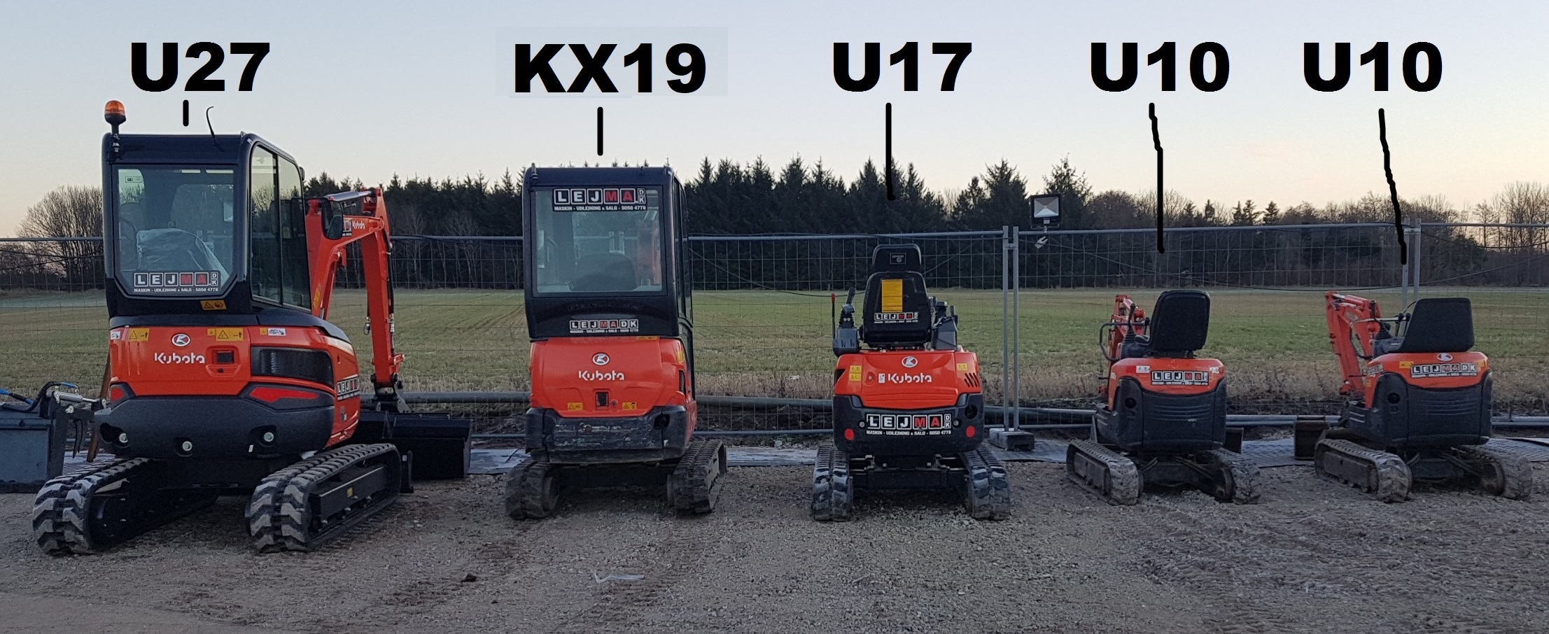 Minigraver leje Udlejning af minigraver hos Maskinudlejning LEJMA