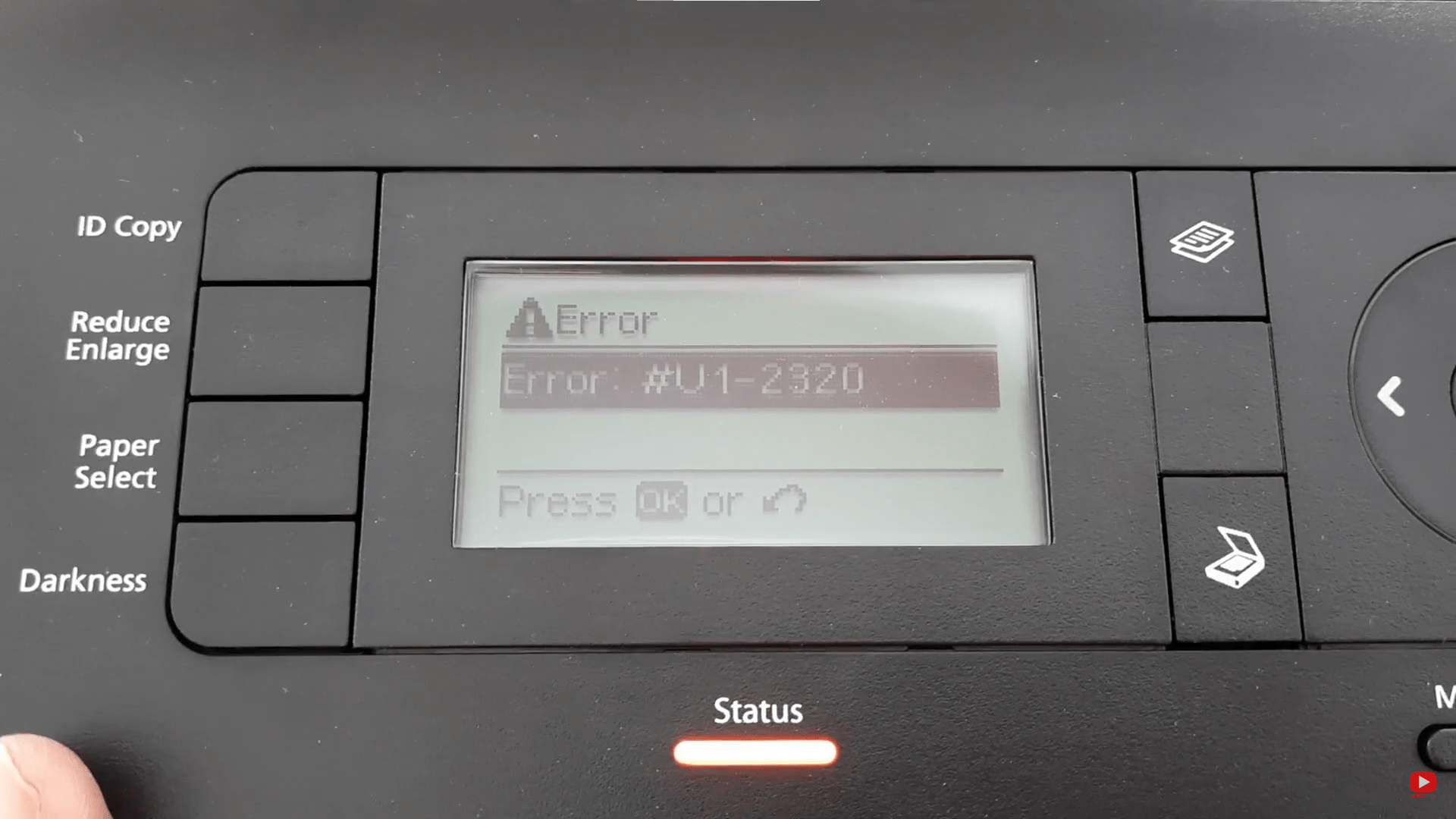 Код ошибки U12320 Продажа, обслуживание и ремонт оргтехники в Москве