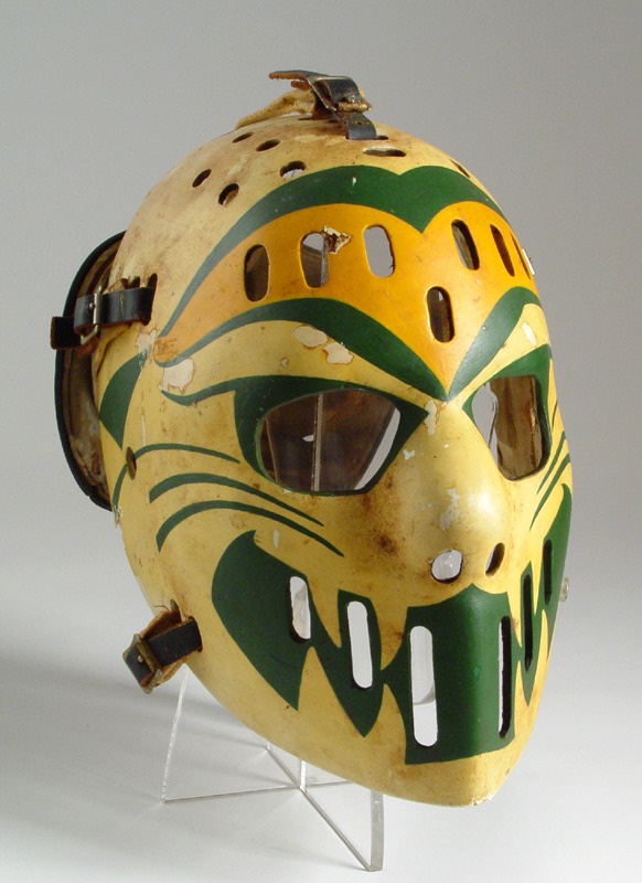 Dave Dryden's 197475 WHA Chicago Cougars Game Worn Goalie Mask Photo