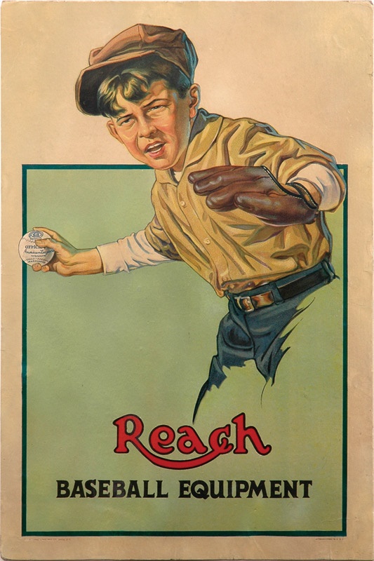 1920s Reach Baseball Equipment Advertising Poster