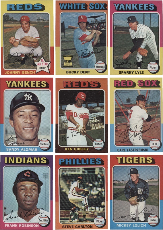 1975 Topps Baseball Card Complete Set 660 cards