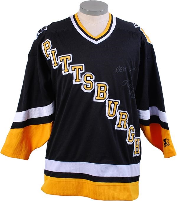 Mario Lemieux Pittsburgh Penguins Signed Replica Jersey