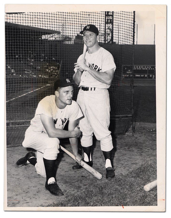 1961 Mickey Mantle and Roger Maris Vintage Photograph